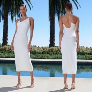 Misha Saira Jersey Ivory Dress